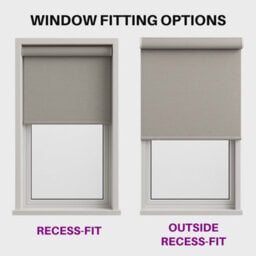Furnished Made To Measure Blackout Roller Blinds With Big Square Eyelets - Grey Blind (W)120Cm (L)165Cm - thumbnail 7