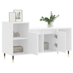 Berkfield Stylish Tv Cabinet White 100X35X55 Cm Engineered Wood - thumbnail 4
