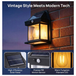 4 Pack Solar Motion Sensor Wall Lights Outdoor Garden Security Lamps - thumbnail 4