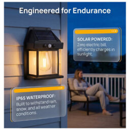 4 Pack Solar Motion Sensor Wall Lights Outdoor Garden Security Lamps - thumbnail 3