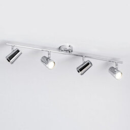 Litecraft Trisha Chrome 4 Light Bathroom Ceiling Spotlight Bar - thumbnail 3