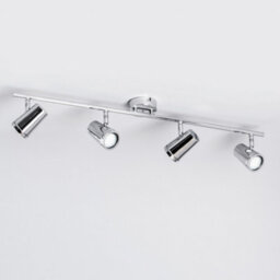 Litecraft Trisha Chrome 4 Light Bathroom Ceiling Spotlight Bar - thumbnail 4