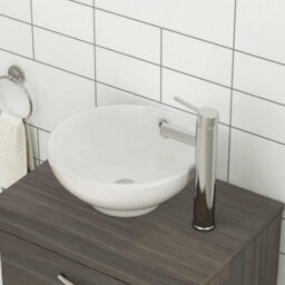 Royal Bathrooms Turin 800mm Wall Hung Vanity Unit 2 Door Grey Elm & Countertop Basin - Breeze - thumbnail 5