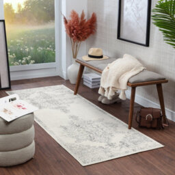 Livabliss Roma-Vintage Off-White Grey Charcoal Traditional Boho Living Dining Bedroom Rug 80 X 220 Cm Easy Care, Non Shedding - thumbnail 2