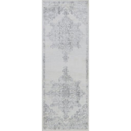 Livabliss Roma-Vintage Off-White Grey Charcoal Traditional Boho Living Dining Bedroom Rug 80 X 220 Cm Easy Care, Non Shedding - thumbnail 1