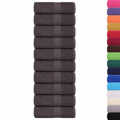 Berkfield Durable Guest Towels 50 Pcs Anthracite 30X50 Cm 360 Gsm 100% Cotton