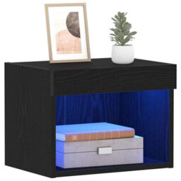 Walplus Tv Cabinet 2 Pcs Black Oak 40 X 30 X 30 Cm Engineered Wood - thumbnail 3