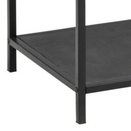 Wyld Haus El Paso Narrow Black Metal And Glass Bookcase, 3 Shelves - thumbnail 8