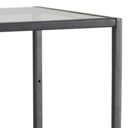 Wyld Haus El Paso Narrow Black Metal And Glass Bookcase, 3 Shelves - thumbnail 6