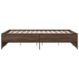 Berkfield Bed Frame Without Mattress Brown Oak 120X200 Cm - thumbnail 5