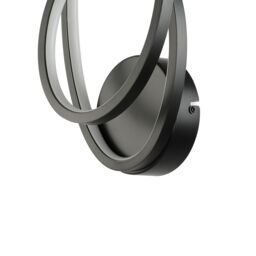 GoodHome Pegmati Matt Black Paint Effect Wired Led Wall Light - thumbnail 5