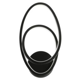 GoodHome Pegmati Matt Black Paint Effect Wired Led Wall Light - thumbnail 3