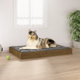 Walplus Dog Bed Honey Brown 91.5X64X9 Cm Solid Wood Pine