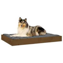 Walplus Dog Bed Honey Brown 91.5X64X9 Cm Solid Wood Pine - thumbnail 6