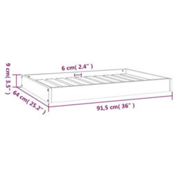 Walplus Dog Bed Honey Brown 91.5X64X9 Cm Solid Wood Pine - thumbnail 8