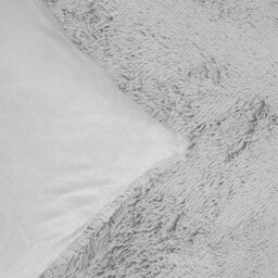 Darphe Light Grey 3Pcs Single Side Faux Mink Fleece Bedding Duvet Cover With 2 Pillowcases - thumbnail 6