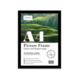A4 Black Picture Frame Fits A4 (21 X 29.7Cm - 8.3 X 11.7In) Poster, Photo, Artwork, Or Print. - thumbnail 1