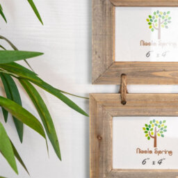 "Nicola Spring Rustic Wooden Hanging 3 Photo Frame - 6 X 4"" - Natural" - thumbnail 7