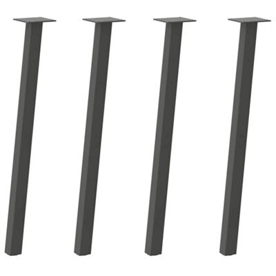 Berkfield Modern Console Table Legs 4 Pcs Anthracite 72 Cm Steel