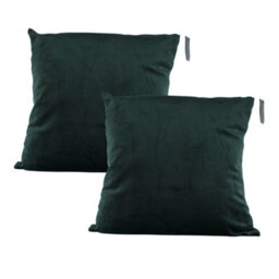 Urban Textures Pack Of 2 Velvet Cushion Covers 20 X 20 Inches Dark Green