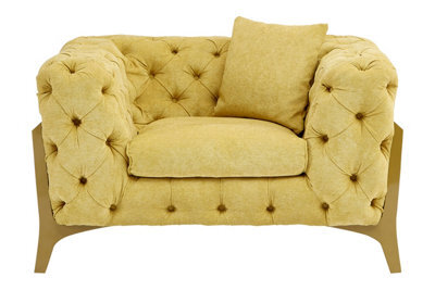 Orsina Vibrant Pistachio Fabric Armchair, Citron Upholstered Occassional Armchair, Durable Accent Armchair - image 1