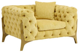Orsina Vibrant Pistachio Fabric Armchair, Citron Upholstered Occassional Armchair, Durable Accent Armchair - thumbnail 2