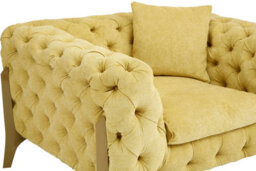 Orsina Vibrant Pistachio Fabric Armchair, Citron Upholstered Occassional Armchair, Durable Accent Armchair - thumbnail 5