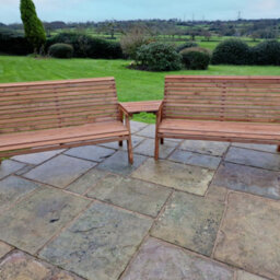 Churnet Valley Garden Furniture Ltd Valley 6 Seat Set 2X3B Angled Tray - thumbnail 2
