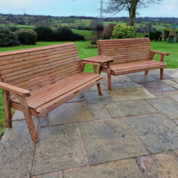 Churnet Valley Garden Furniture Ltd Valley 6 Seat Set 2X3B Angled Tray - thumbnail 1
