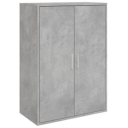 Berkfield Sideboards 2 Pcs Concrete Grey 60X31X84 Cm Engineered Wood - thumbnail 4