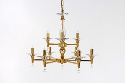 Luminosa Lighting Luminosa San Marino Gold 9 Arm Chandelier