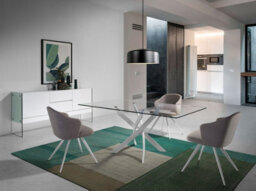 Angel Cerda Stylish White Wood And Glass Sideboard For Modern Interiors - thumbnail 3