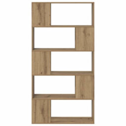 Berkfield Modern Tv Stand Artisan Oak Chipboard 80 X 24 X 155 Cm Tv Stand - thumbnail 5