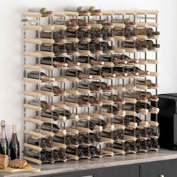 Walplus Wine Rack For 120 Bottles Solid Pinewood - thumbnail 1