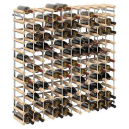 Walplus Wine Rack For 120 Bottles Solid Pinewood - thumbnail 4
