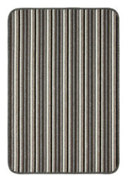 Silver Striped 8mm Thick Rectangle Mat For Bathroom, Kitchen, Easy To Clean Striped Mat - 67Cm X 100Cm - thumbnail 3