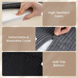 Single Foam Sofa With Ottoman Cozy Corduroy Bean Bag Chair - thumbnail 7