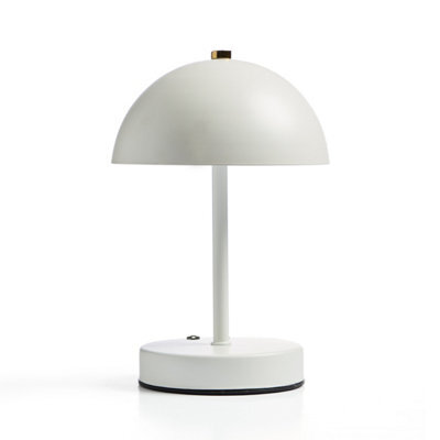 Global Gizmos 25Cm Mushroom Table Lamp - White - image 1