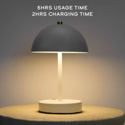 Global Gizmos 25Cm Mushroom Table Lamp - White - thumbnail 7