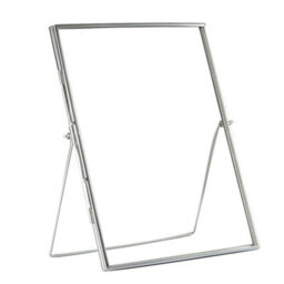 "Nicola Spring Standing Metal Photo Frames - 8"" X 10"" - Silver - Picture Frame Freestanding Frame Display Poster Frame - Set Of 5" - thumbnail 1