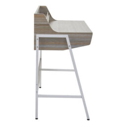 Orsina Contemporary Light Oak Veneer Desk,writing Table With Powder-Coated Metal Legs,versatile Office Furniture - thumbnail 4