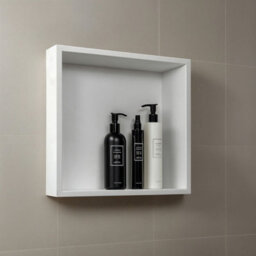 Fino Stone Stone Wall Niche Recessed Waterproof Shelf 30Cm X 30Cm Matt White