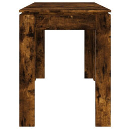 Berkfield Dining Table Smoked Oak 120X60X76 Cm Engineered Wood - thumbnail 5