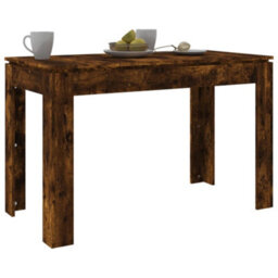 Berkfield Dining Table Smoked Oak 120X60X76 Cm Engineered Wood - thumbnail 3
