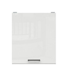 Impact Furniture Kitchen Wall Cabinet 500mm Unit Modern Complete Cupboard 50Cm 1 Door White Chalk Gloss Slab Front - Junona - thumbnail 5