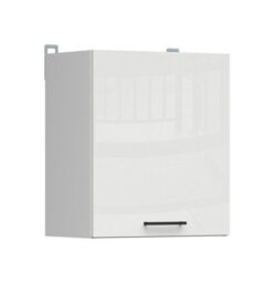 Impact Furniture Kitchen Wall Cabinet 500mm Unit Modern Complete Cupboard 50Cm 1 Door White Chalk Gloss Slab Front - Junona - thumbnail 4