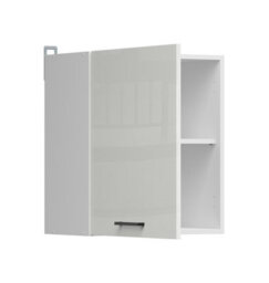Impact Furniture Kitchen Wall Cabinet 500mm Unit Modern Complete Cupboard 50Cm 1 Door White Chalk Gloss Slab Front - Junona - thumbnail 7