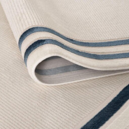 The Rugs Carmel Cream/blue Bordered Area Rug And Runner Non Shedding, Stain Resistant, Soft - thumbnail 3