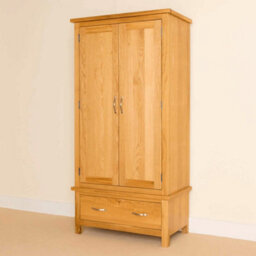 Newlyn Oak Double Wardrobe With Drawers - By Roseland Furniture - thumbnail 4