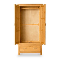 Newlyn Oak Double Wardrobe With Drawers - By Roseland Furniture - thumbnail 3